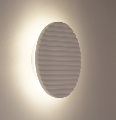 Dot.20 White Scalloped Plaster Wall Light OL53201/20SP