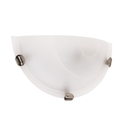 Remo wall sconce alabaster brushed chrome