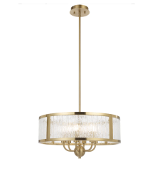Norel 6LT Pendant  Antique Gold - 500mm