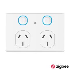 Mercator Lighting IKUU Zigbee Double GPO White SPP02G