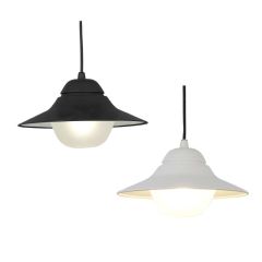 Spy 1 Light Pendant Light - Exterior - Black or White