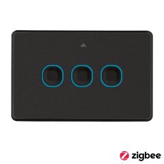 Mercator Lighting IKUU Zigbee Triple ON/OFF Switch Black SSWG02GMBK