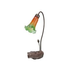 G&G Brothers Single Amber Green Lily Table Lamp TLA1-001AG