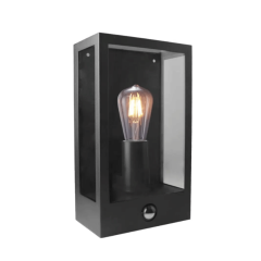 Vancouver Black Exterior Wall Light with Sensor MLXVE27MS
