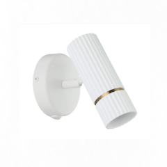 Caminia 1lt Wall Light - White/Brass 206688
