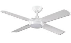 Concept DC Ceiling Fan White 52" with LED Light CL355