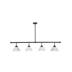 Fiorentino Lighting Zacha Opal Glass Black Pendant