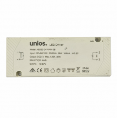 Unios 24VDC 30watt Constant Voltage IP44 Driver