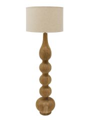 Effie Brown Wood/Linen 404381 Floor Lamp