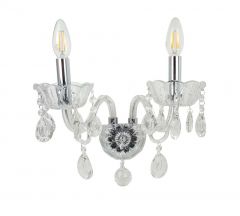 Allegra 2 Light Clear Wall Light