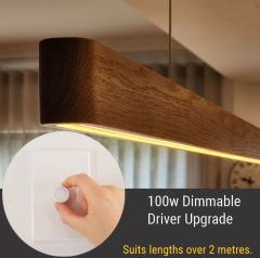 Timber Pendant - 100w Dimmable driver upgrade