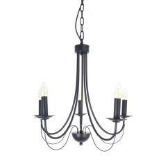 Fairstead 5LT Black Pendant - AP-1156-BLK