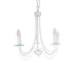 Ailia Imports - Fairstead 5 Light Pendant White - Candelabra