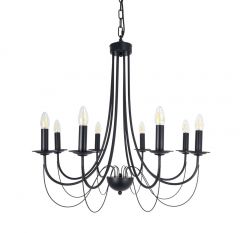 Fairstead 8LT Black Pendant - AP-1157-BLK
