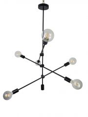 Ailia Imports Hadley 6 Light Black Pendant