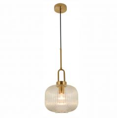 Lode Lighting Main 1 Light Satin Brass Pendant Light - Full