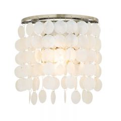 Vaucluse 1 Light Wall Light - Capiz shell and Antique Brass