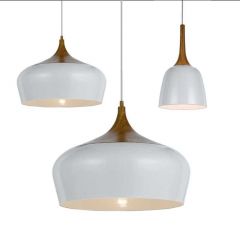 Telbix Polk White / Timber Pendant Lights