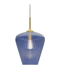 Ribbon 360mm 1LT Pendant Blue - Gold