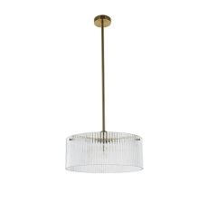 Medici 400mm Round Glass Pendant - Gold - E27
