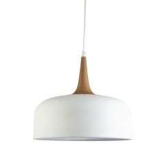 Fiorentino Lighting Ravenna 40 White/Timber Pendant -