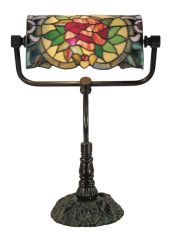 G&G Brothers TL-210A/BKKG Red Camellia Bankers Lamp
