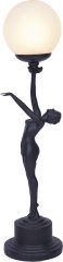 TL-5C/BK Lady Head Leaning back Black Art Deco Lamp