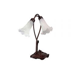 G&G Brothers TLA1-002A White Twin Lily Table Lamp