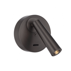 Lodan Gun Metal 1LT Wall Spotlight 3watt 3000K