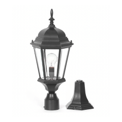 MX7391 Yarra Small Black Post Top - Pillar Mount