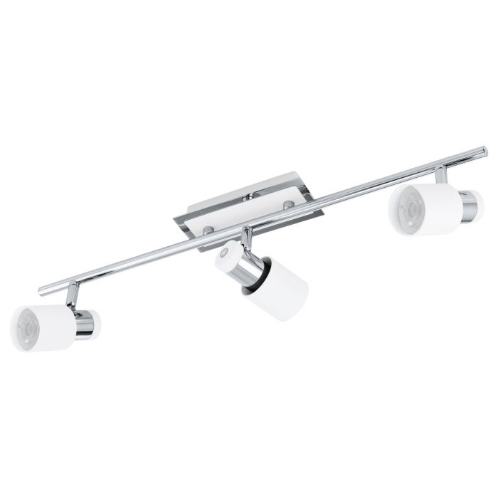 201997 Eglo Davida 3 Light Spotlight White / Chrome