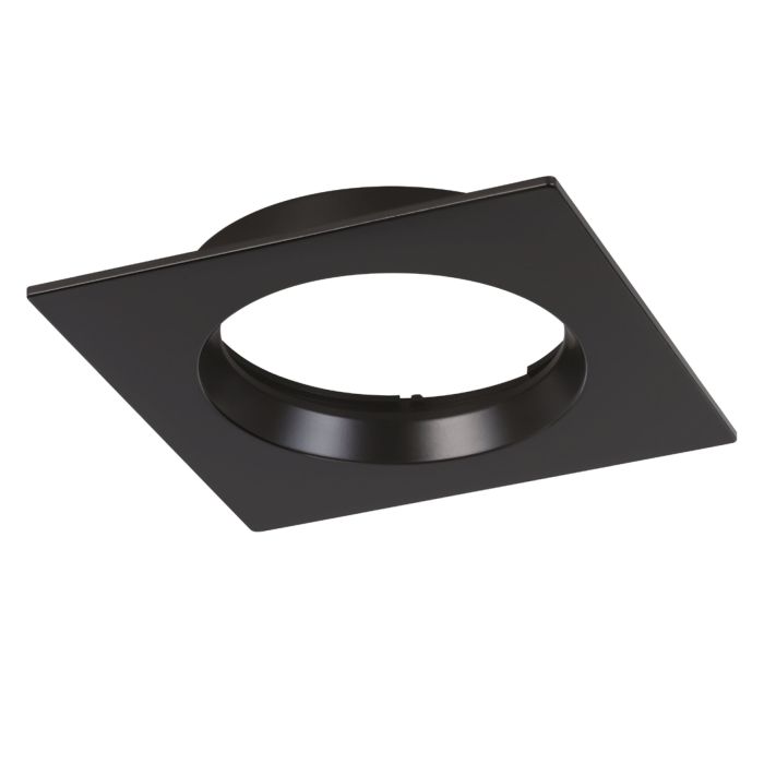 Eglo Roystar Square Face Plates - Matt Black - 110mm x 110mm