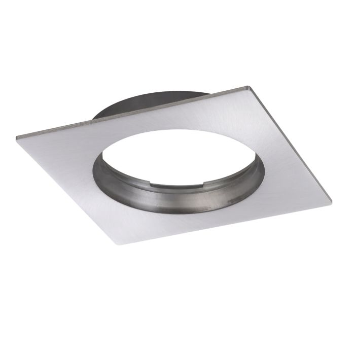 Eglo Roystar Square Face Plates - Brushed Chrome - 110mm x 110mm