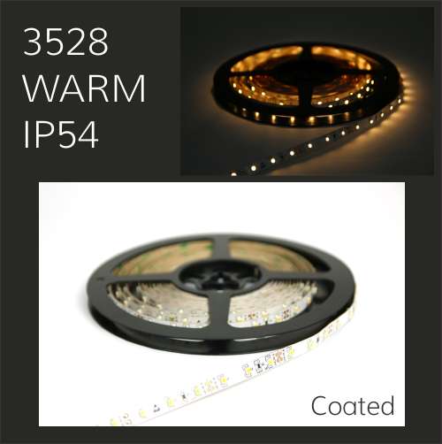 5050 LED Strip Lighting - IP54 Coated - Warm White
