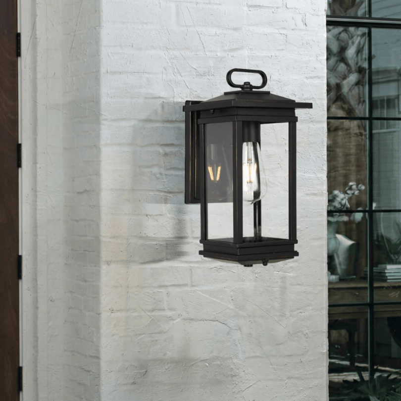Nevin Black Exterior Coach Light IP44 - lifestyle