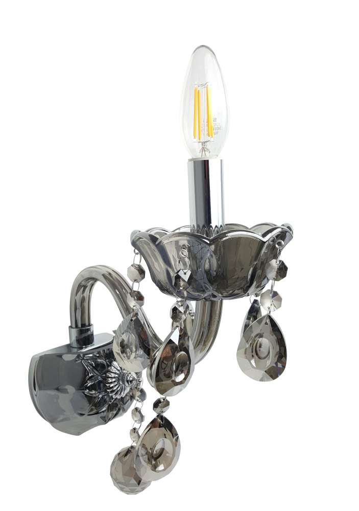 Allegra 1 Light Smoke Wall Light
