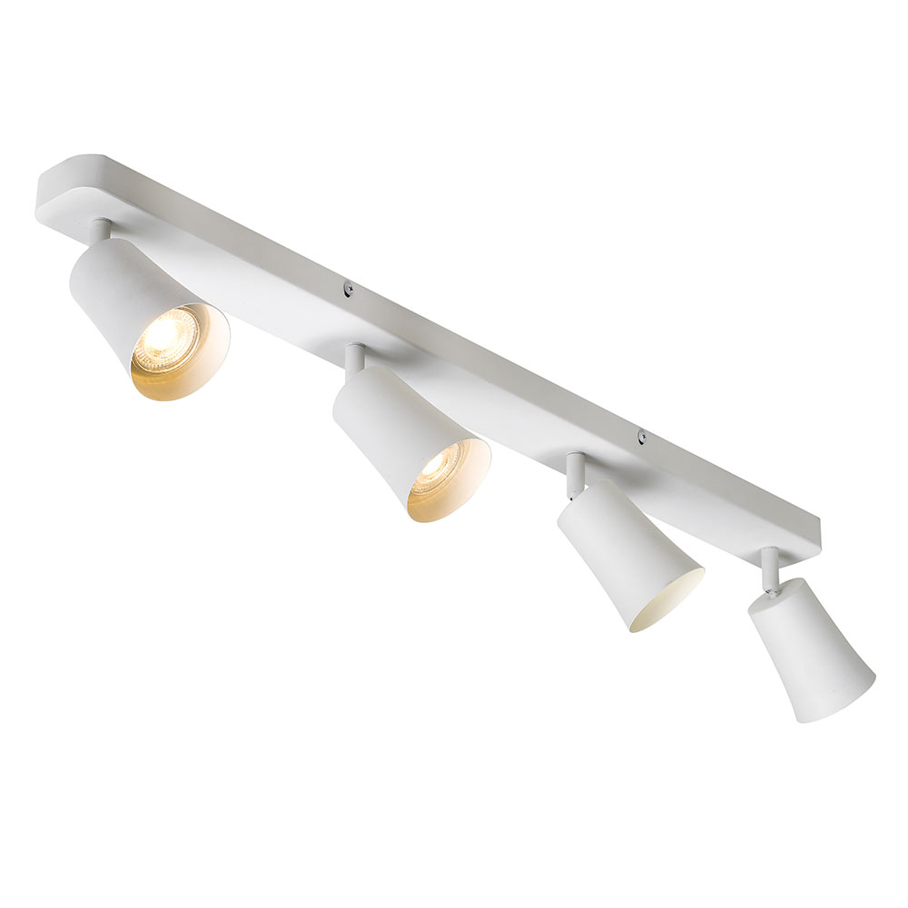 Telbix Alvey White GU-10 Spotlights - 4 Light model