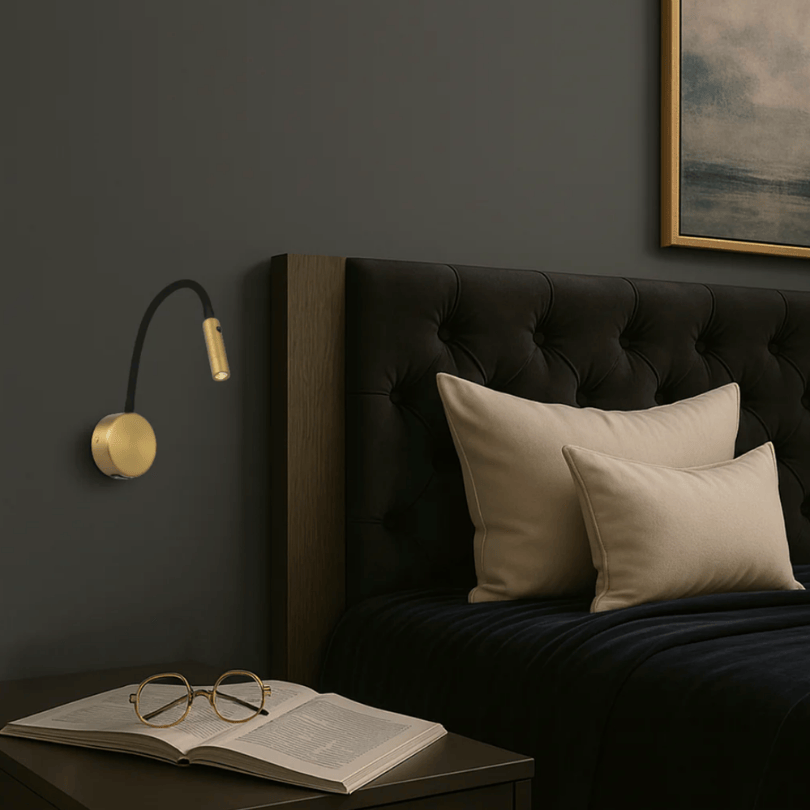 Solio Antique Brass Interior Wall Light SOLIO WB-AB - lifestyle