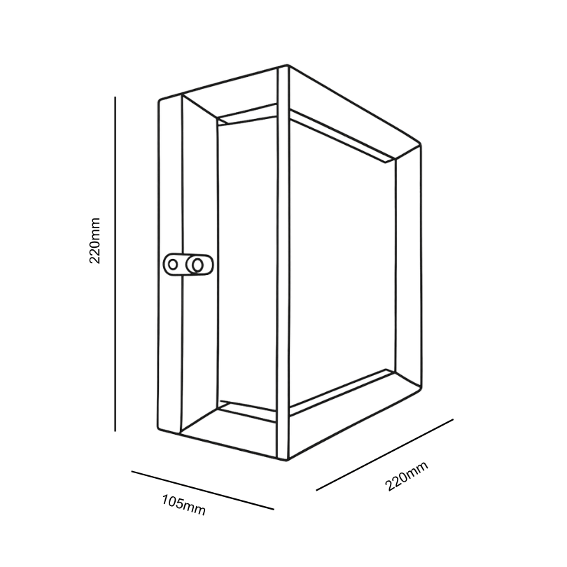 Bowen Wall Light - 2 Colours - dimensions