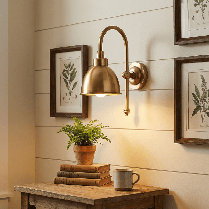 Austin Wall Light Brass ELANK64331- lifestyle