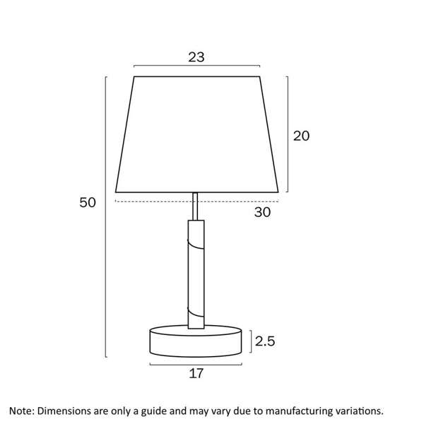 Telbix Lighting Belmore Table Lamp Dimensions