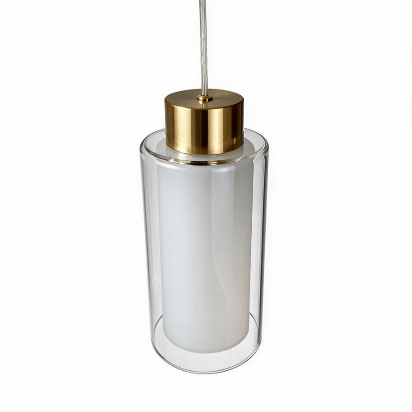 Belton 1 LT Pendant Clear/ Opal Inner Brass Metal - top 