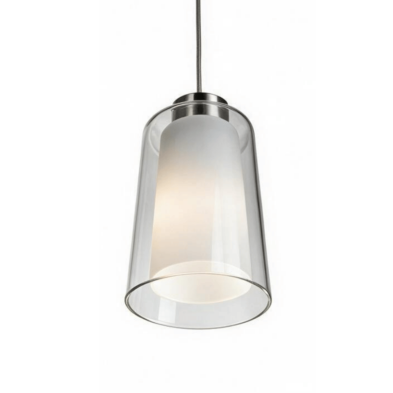 Belton 1Lt Pendant Clear /Opal Inner Nickel Metal 0n 