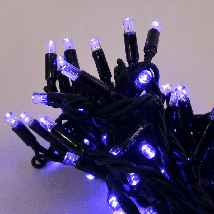 Lumenesk Fairy (5m) Blue LED/Black wire- close up