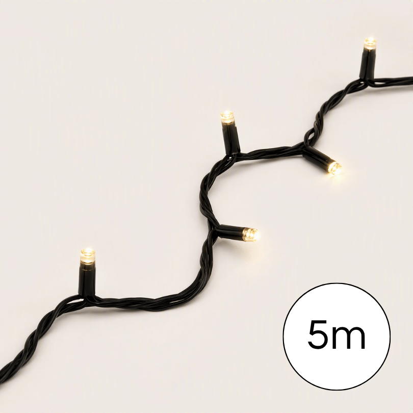 **Lumenesk Fairy (5m) Warm LED/Black wire