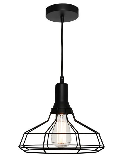 Cougar Lighting Cage Black Medium Cage Pendant