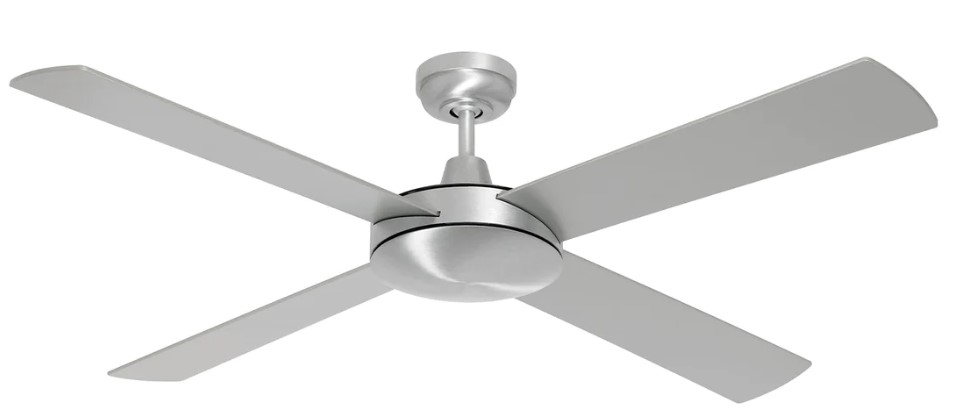 Mercator Lighting Caprice 52" Silver Ceiling Fan No Light