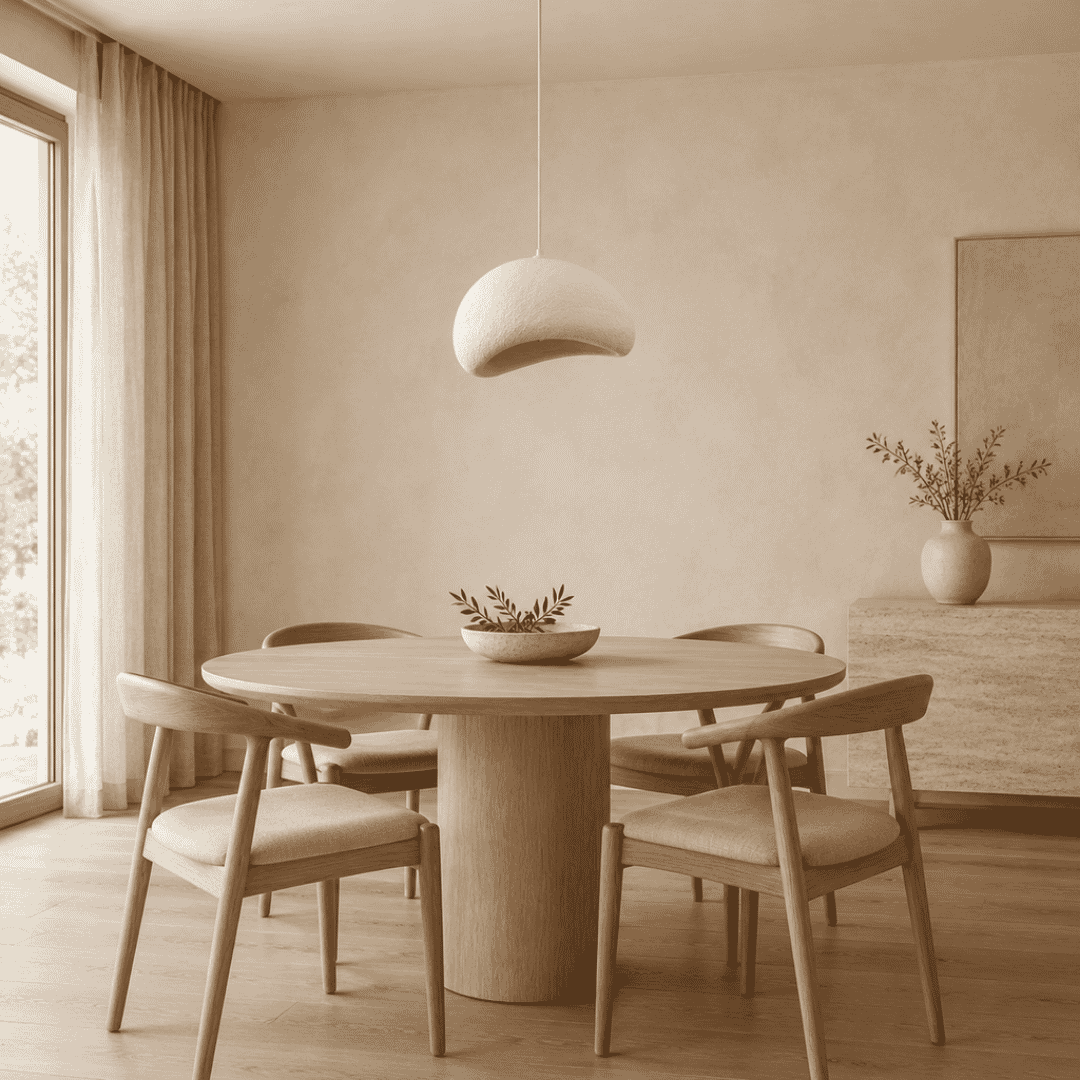 Cardinal 400mm White Polyresin Pendant - lifestyle