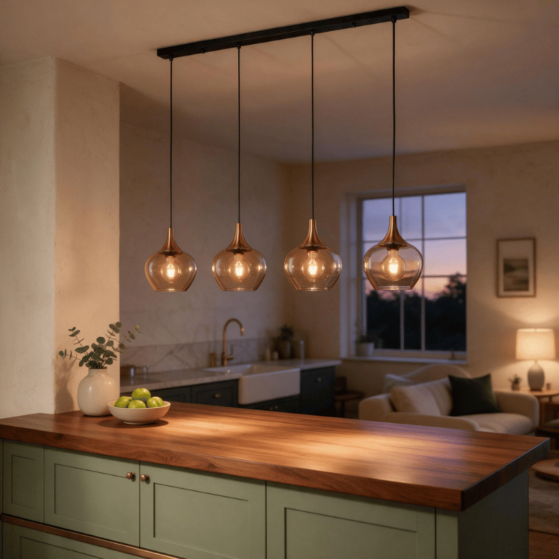 Carina 4LT Bar Pendant Amber AP-1260-4-AMB - lifestyle 2