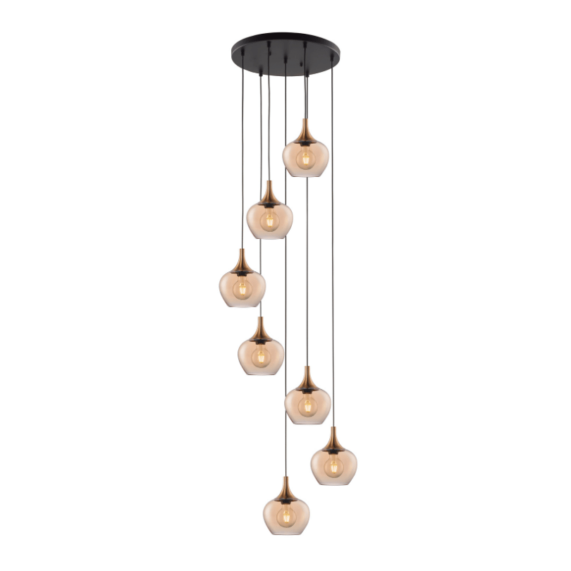 Carina 7LT Cord Drop Amber AP-1260-7-AMB